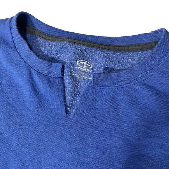 Athletic Works Solid Blue Cozy & Comfy Longsleeve Sweatshirt Size Large - Picture 3 of 4